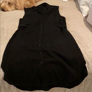 Level 99 black linen dress